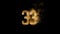 Golden number 33 from particles, numbering, thirty three, golden numbers, alpha channel