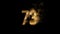 Golden number 73 from particles, numbering, seventy three, golden numbers, alpha channel