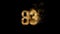 Golden number 83 from particles, numbering, eighty three, golden numbers, alpha channel