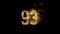 Golden number 93 from particles, numbering, ninety three, golden numbers, alpha channel