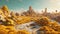 Golden Oasis: A Hyper-realistic Ray Traced Desert Valley