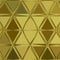 Golden ocher shining polygonal patchwork surface