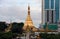 Golden octagon of Sula pagoda located in the heart of downtown Yangon, making it more than 2,600 years old.