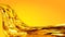 Golden oil liquid background. Golden wave on yellow background. For  projects with oil, honey, beer, shampoo, hygiene products,