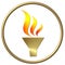 Golden olympic flame