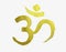 Golden om symbol in hindu religion