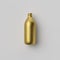 Golden opaque bottle or flask on a white background, 3D rendering