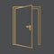 Golden open door icon