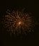 Golden orange amazing fireworks isolated in dark background close up with the place for text, Malta fireworks festival, 4 of