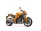 Golden orange cool sports motorcycle