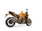 Golden orange cool sports motorcycle - tail view