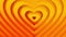 Golden orange hearts shape grows. Seamless loop animation. Valentines Day Love and wedding concept.