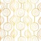 Golden organic shapes seamless vector pattern. Metallic foil hand drawn abstract background. Modern elegant backdrop