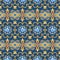 Golden oriental seamless pattern with gems 11