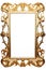 Golden ornamental frame in royal or empire style. Retro golden frame with vintage ornament. .