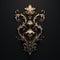 Golden Ornate Decorative Plaque: Detailed Wood Sculptor For Elegant Realism