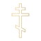 Golden orthodox cross icon