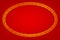 Golden oval frame, china style, for certificate, placard, backdrop, and other, red gradual background