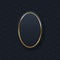 Golden oval frame minimalistic template with text space