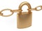 Golden padlock