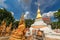 Golden pagoda in Phra That Kham Kaen, Khon Kaen, Thailand