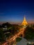 Golden pagoda Phra Pathom Chedi sunset