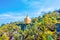 Golden pagoda sculpture,stone carving at Wat Tham Pha Daen.Sakon Nakhon province,Thailand