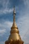 The golden pagoda at temple in norther of Thailand.