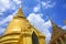 Golden pagoda in Thai grand royal palace