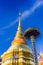 Golden pagoda at Wat Pong Sanuk temple Lampang.