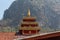 Golden Pagoda at Wat Sao Roi Ton (Wooden Temple)