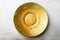 Golden painted decorative plate