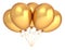 Golden party balloon five 5. birthday decoration luxury