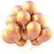 Golden party balloons happy birthday decoration yellow glossy