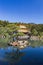 Golden Pavilion in Japanese traditional Garden