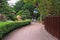 The Golden Pavilion of Perfection in Nan Lian Garden, landscaped Chinese garden of classical elegance based.