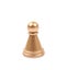 Golden pawn chess figure isolated