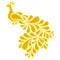 Golden peacock with gold emboss design suitable for emboss designs