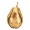 Golden pear, 3d rendering