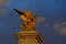 Golden pegasus on Pont Alexandre III bridge in PAris; France