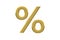 Golden Percent Sign