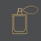 Golden perfume bottle icon