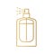 Golden perfume bottle icon