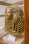 Golden pharaoh mummy mask in Cairo Egypt