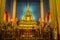 The golden Phra Buddha Chinnarat Wat Benjamabopit Dusitwanaram Bangkok Thailand