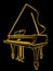 Golden piano