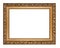 Golden picture frame isolated