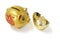 Golden Piggy Bank with Gold Ingot