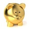 Golden Piggy Bank Savings Concept