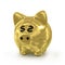 Golden piggy money bank